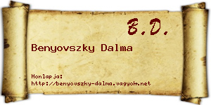 Benyovszky Dalma névjegykártya